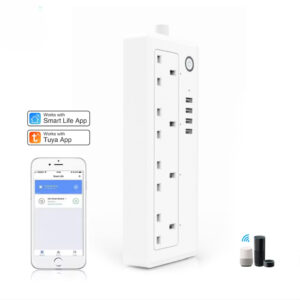 Tuya App Smart Power Strip 4 Way Power Board WiFi Smart Sockets Power Strip Surge Protector Plugs Sockets