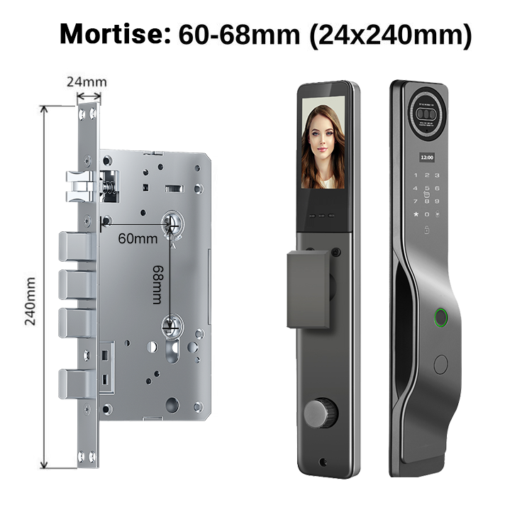 Tuya WiFi Zigbee Security Automatic Smart 3d Face Recognition Biometric Fingerprint Lock Video Surveillance Camera Lock - Image 5