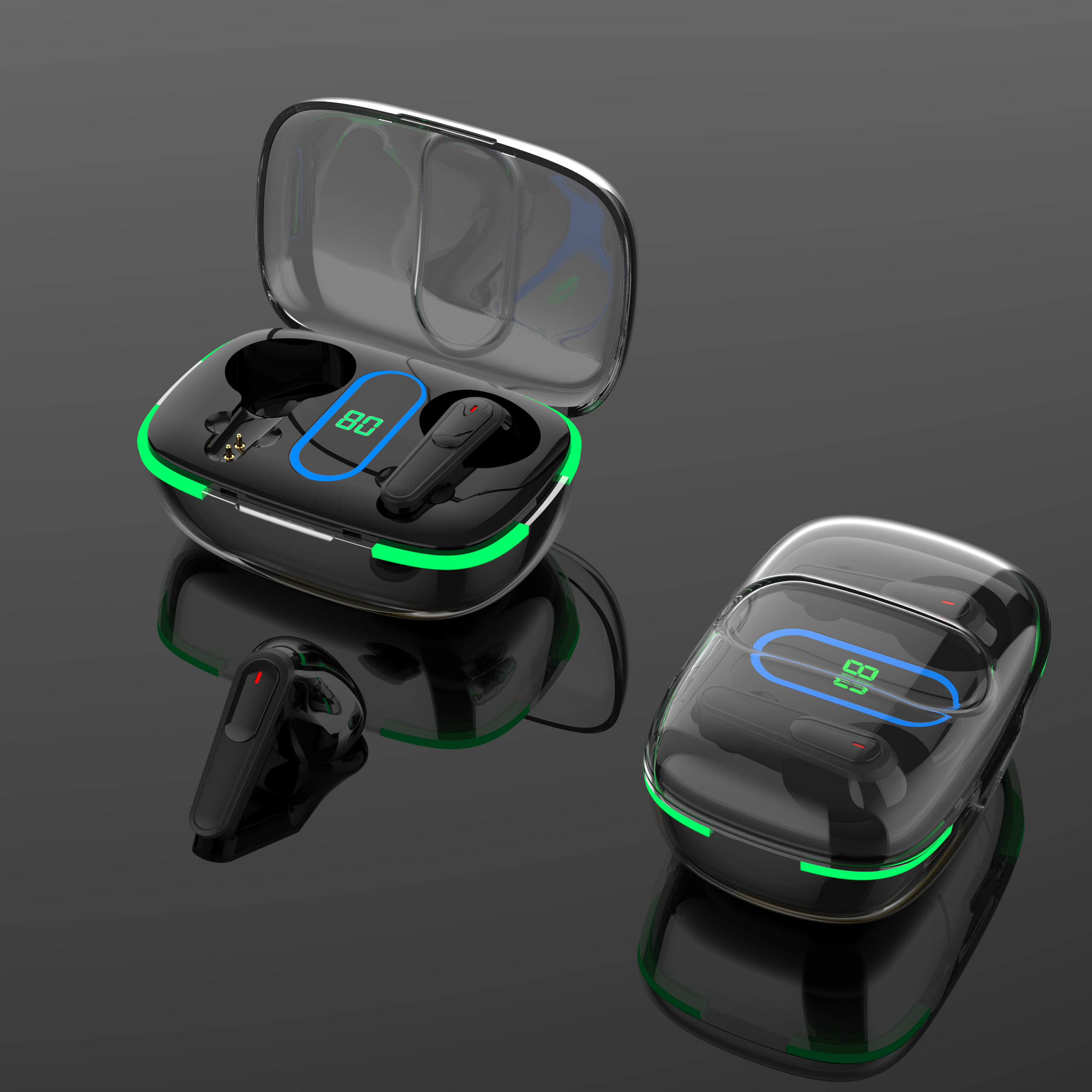 Pro70 Wireless TWS In-Ear Headphones Earbuds Digital Display Battery Indicator Durable Practical Non-Noise Cancelling for Gaming - Image 2